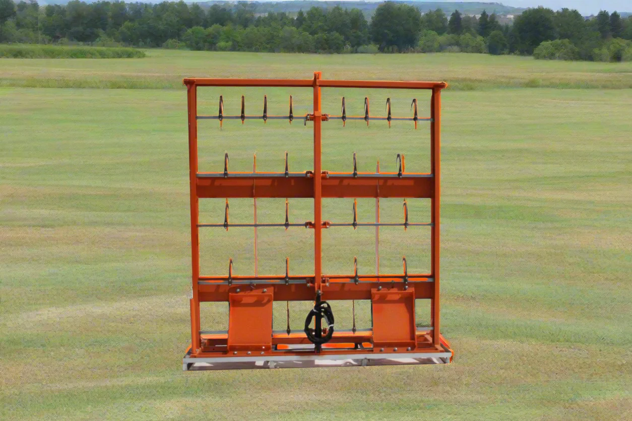 New Skid Steer Hay Accumulator Attachment– 24 Hook, 8-10 Bale Grab – SU328384