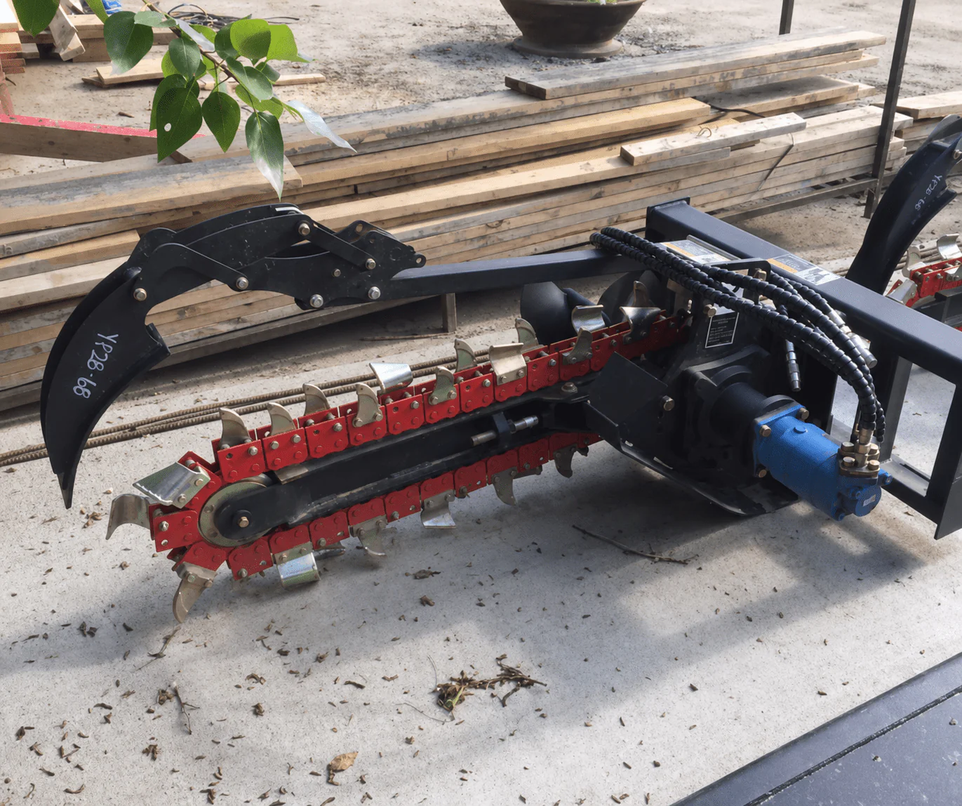 Skid Steer Trencher & Auger Discharge Attachment – TRENCHER