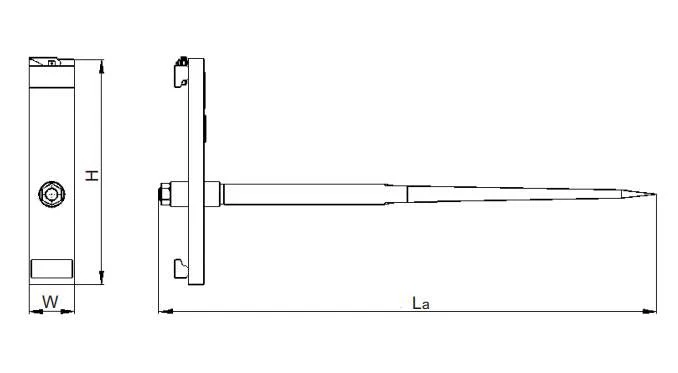 Skid Steer Slip-On Hay Bale Spear Fork Attachment – HSA1090 - Image 3