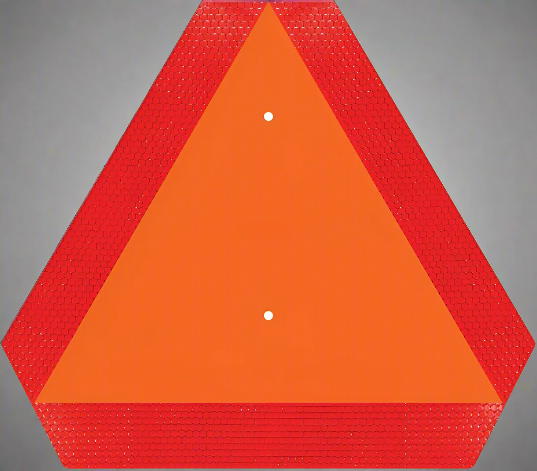 14x16 Slow Moving Vehicle Sign – Heavy-Duty Aluminum | UV & Weather Resistant Reflective Triangle 1222706