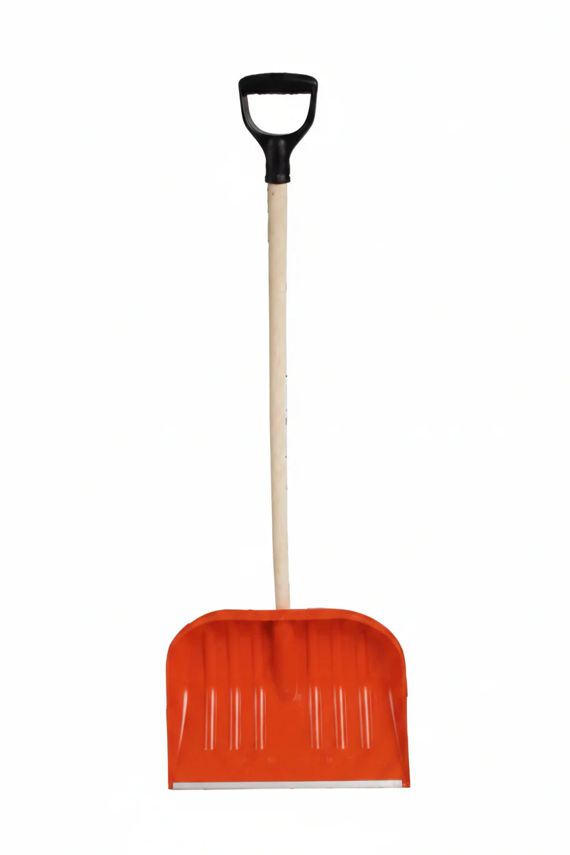 Snow Shovel 53.5" Wooden Handle – Lightweight Snow Pusher with 14" Blade 104232