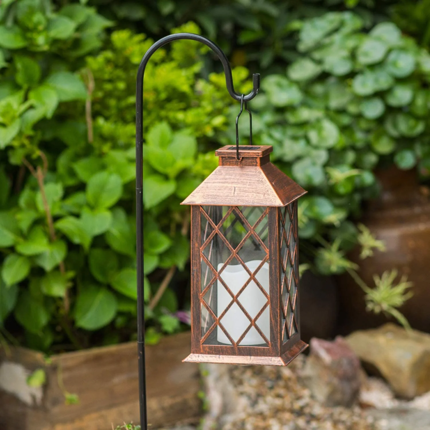 Solar Garden LED Flameless Candle Lantern – Outdoor Warm White Flickering Light - Image 4