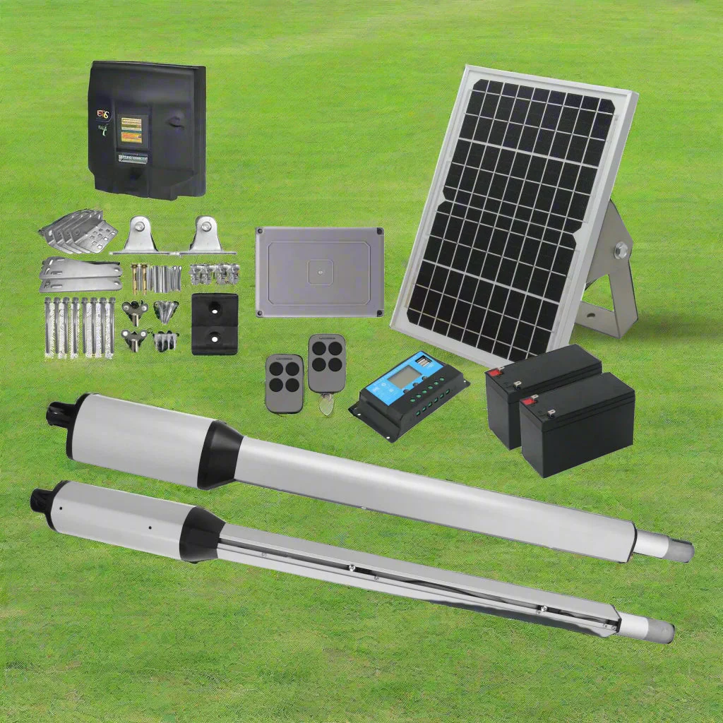 Complete Wireless Solar Gate Opener System – 24V Automatic Swing Gate Kit 111165