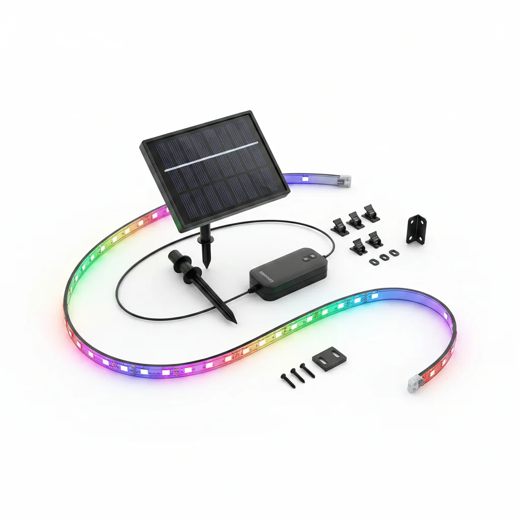 Solar LED Strip Lights | RGB + Warm White, Outdoor Waterproof – 32.8 & 65.6 FT - Image 3