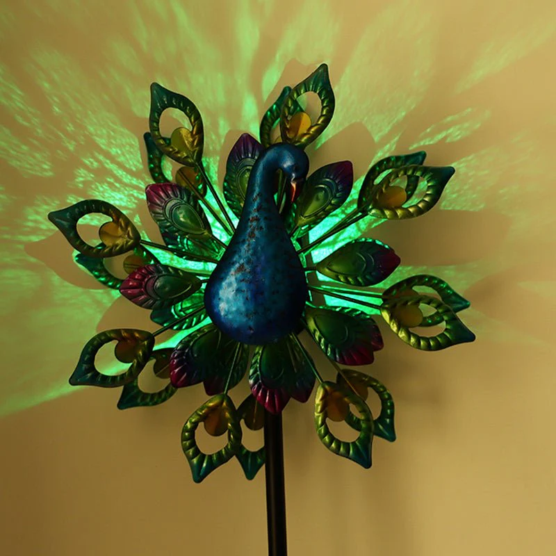 RGB LED Solar Peacock Wind Spinner | Outdoor Garden Decor – 954121 - Image 6
