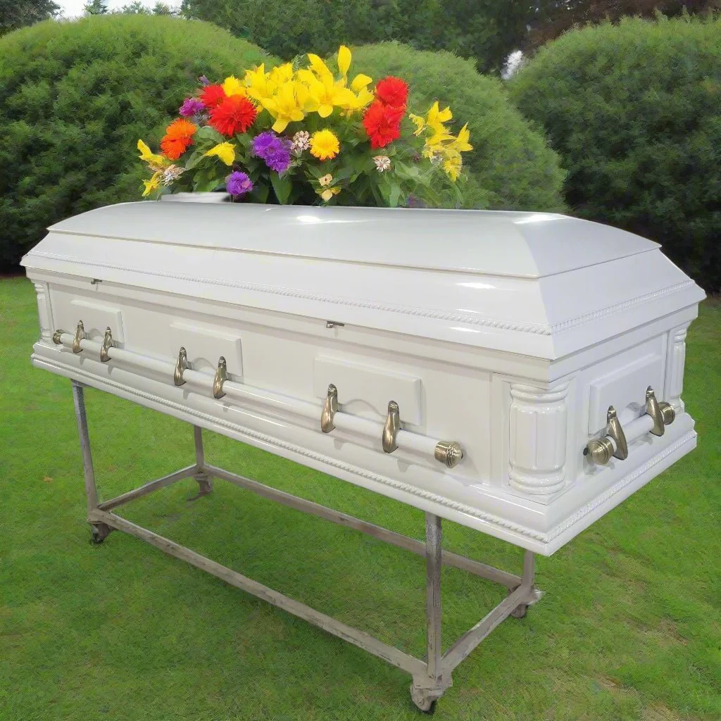 Premium Solid Wood Casket Coffin – High Gloss Finish with Velvet Interior - Image 5