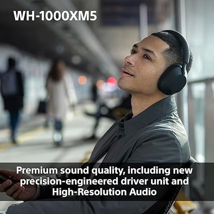 Sony WH-1000XM5 Wireless Noise Cancelling Headphones – Hi-Res Audio, 30Hr Battery, Hard Case SONWH1000XM5BLK - Image 3