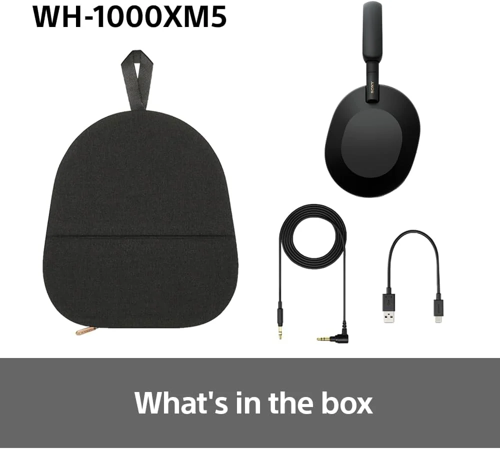 Sony WH-1000XM5 Wireless Noise Cancelling Headphones – Hi-Res Audio, 30Hr Battery, Hard Case SONWH1000XM5BLK - Image 9