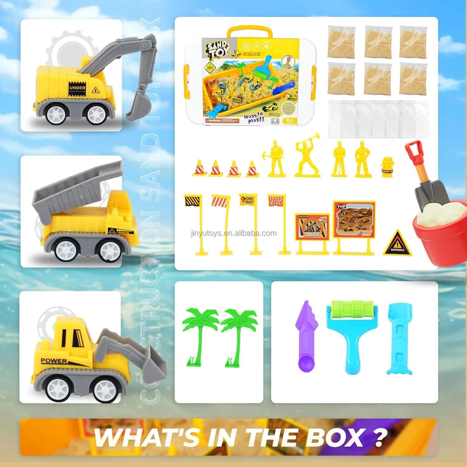 Space Sand Truck Sensory Play Box 1500g Construction Sand Toy Set JY437242 - Image 2
