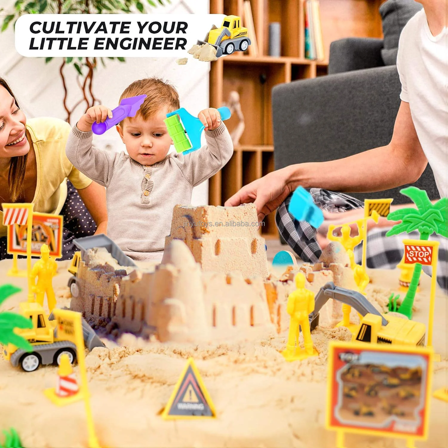 Space Sand Truck Sensory Play Box 1500g Construction Sand Toy Set JY437242 - Image 3