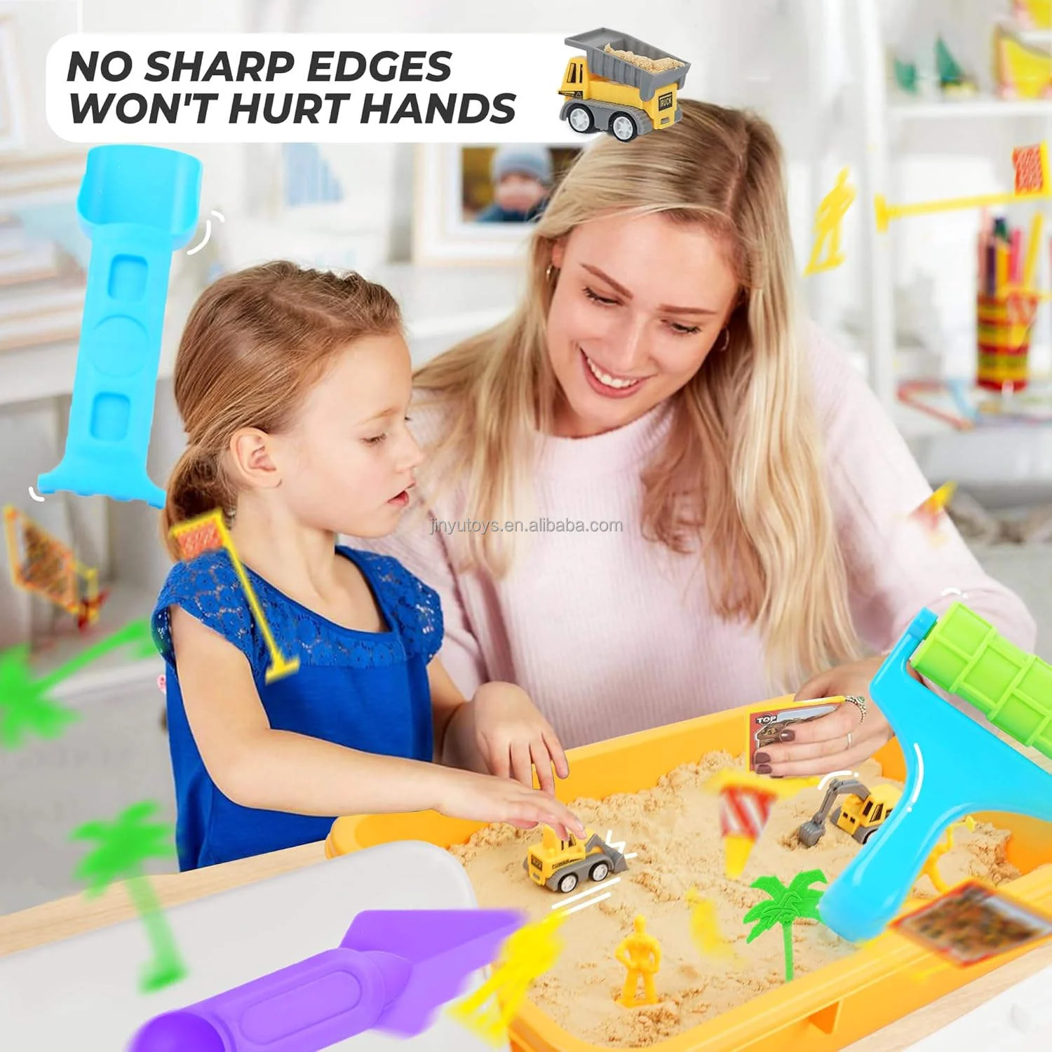 Space Sand Truck Sensory Play Box 1500g Construction Sand Toy Set JY437242 - Image 5