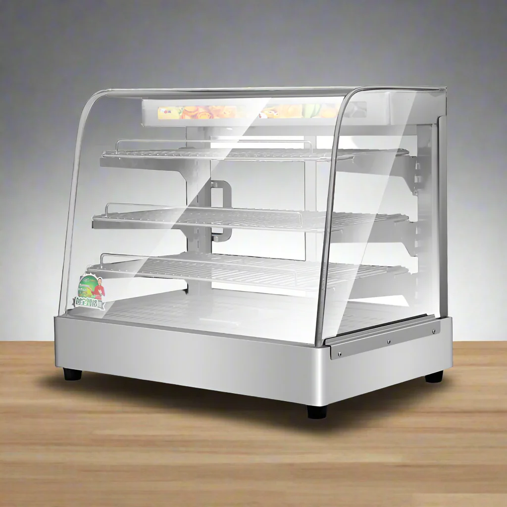 New Commercial Stainless Steel Food Warmer Display – Countertop Heated Showcase 921544