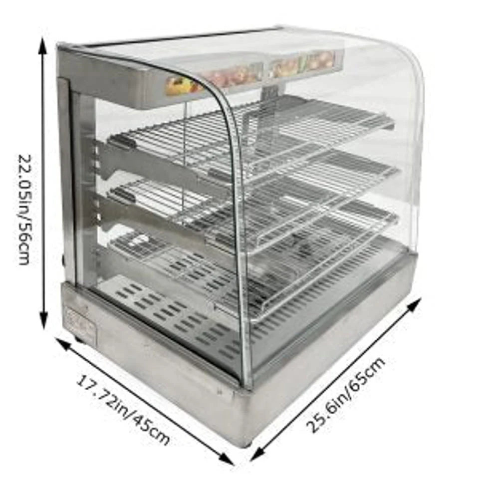 New Commercial Stainless Steel Food Warmer Display – Countertop Heated Showcase 921544 - Image 4