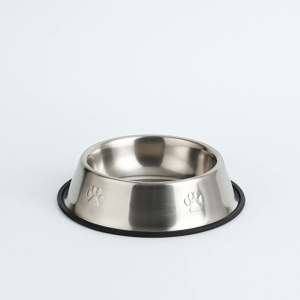 Stainless Steel Pet Food Bowl Set 7" & 10" Durable Dog & Cat Feeding Bowls - Image 2