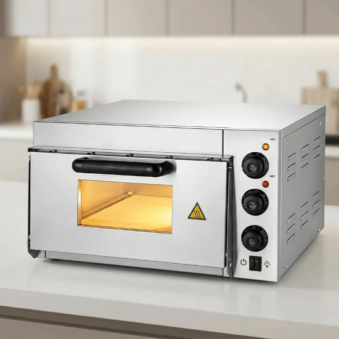 Stainless Steel Pizza Ovens – 14" Electric Countertop Models, Single & Double Layer for Home & Commercial Use - Image 2