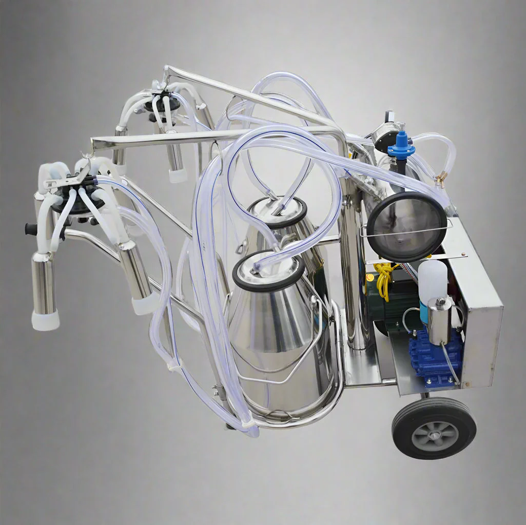 Double & Single Cow Milking Machine – Stainless Steel Portable Dairy Milker - Image 5