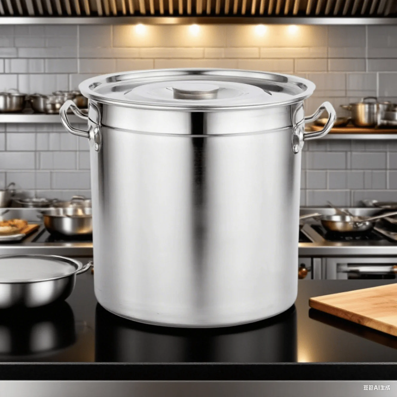 Stainless Steel Soup Bucket 201 Grade Commercial Kitchen Stock Pot 40cm 50cm - Image 4