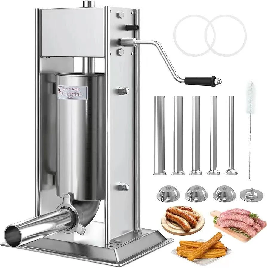 Stainless Steel Vertical Sausage Stuffer – 3L & 5L Capacity Options - Image 3