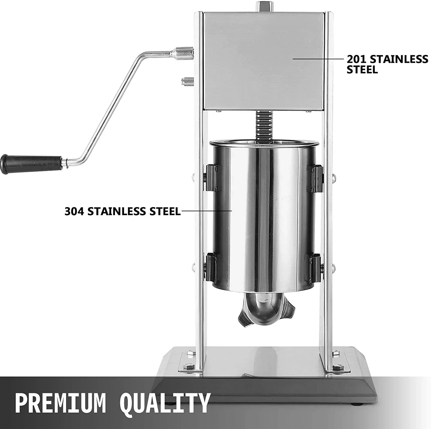 Stainless Steel Vertical Sausage Stuffer – 3L & 5L Capacity Options - Image 4