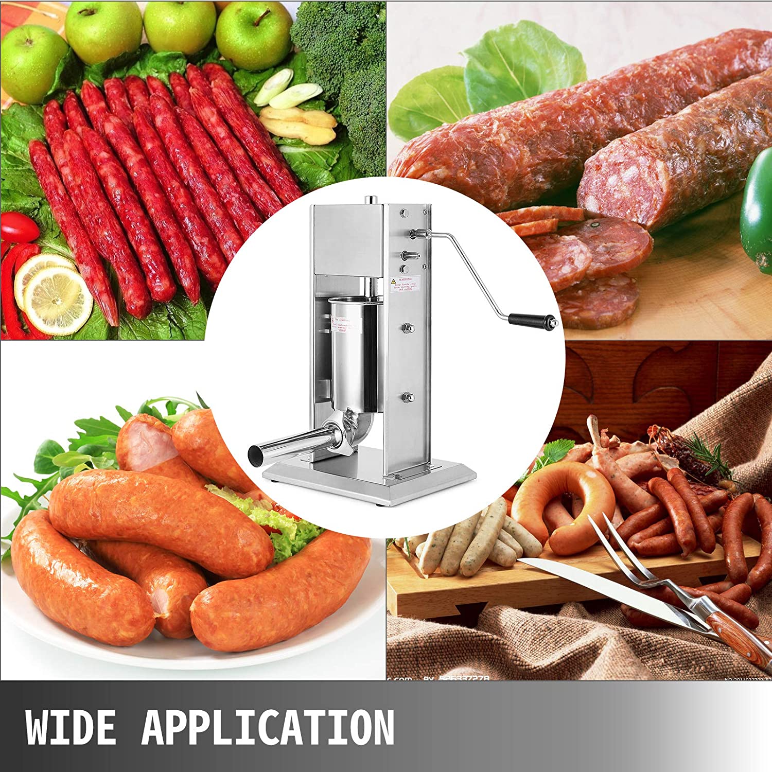 Stainless Steel Vertical Sausage Stuffer – 3L & 5L Capacity Options - Image 7