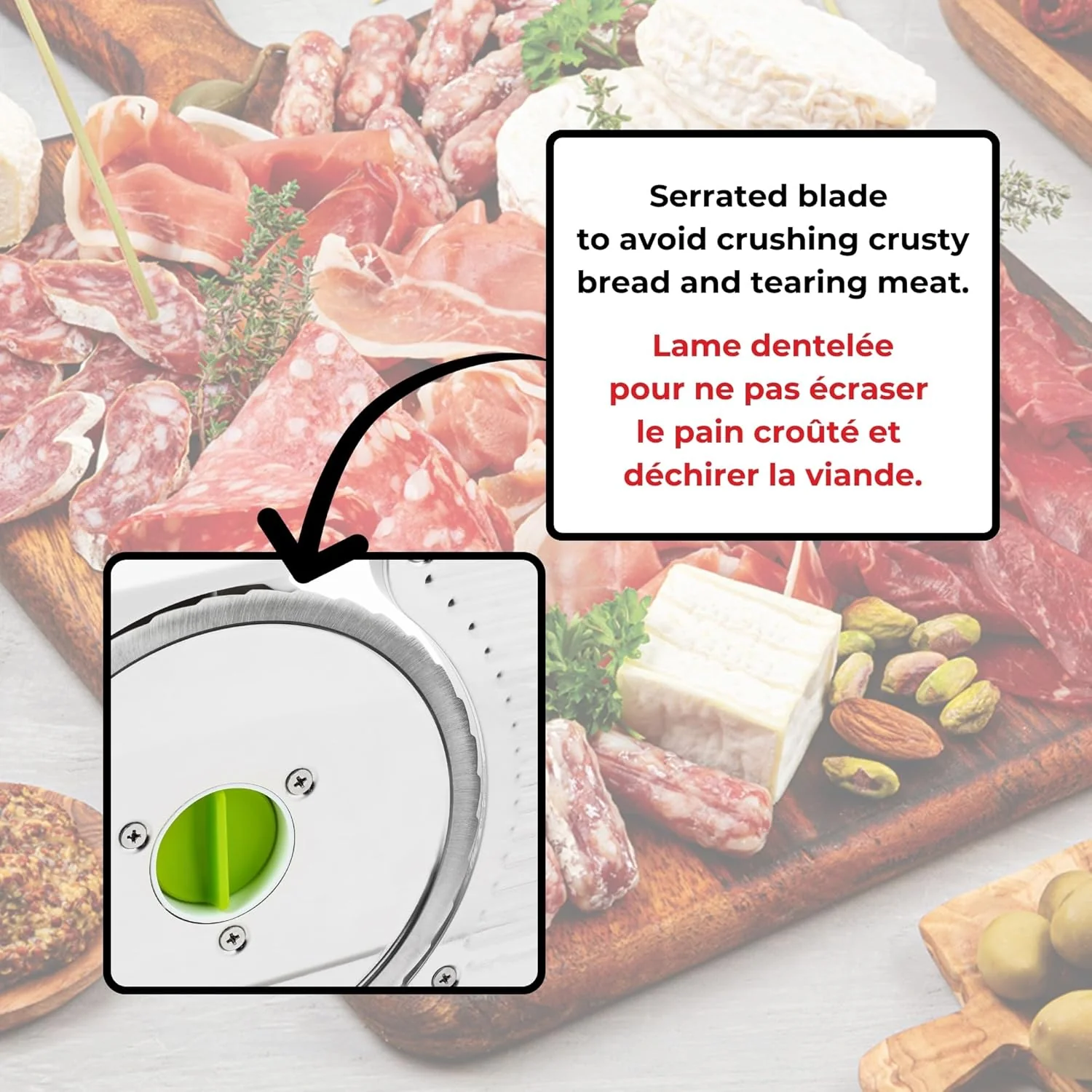 Starfrit Deli Slicer with Adjustable Thickness | Meat, Cheese & Bread Slicer - Image 3