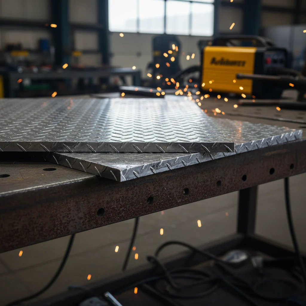 Steel Checkered Plate Floor Sheet – Heavy-Duty Industrial Anti-Slip Plate