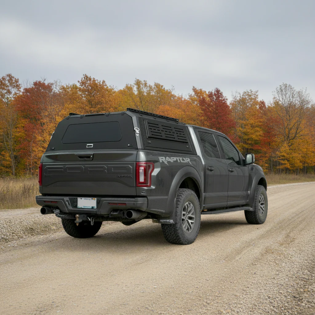 New Heavy-Duty Cargo Truck Topper Canopy – Lockable Steel Utility Cap for Pickups