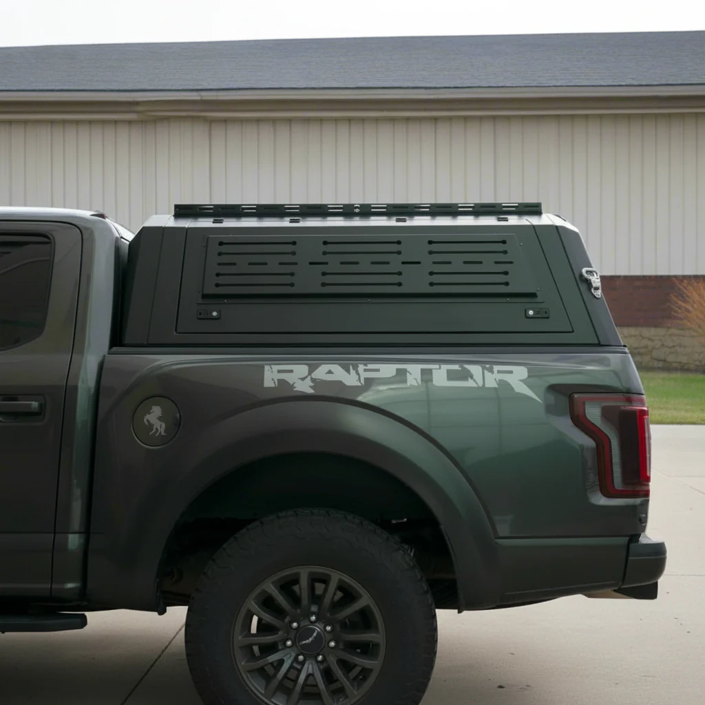 New Heavy-Duty Cargo Truck Topper Canopy – Lockable Steel Utility Cap for Pickups - Image 4