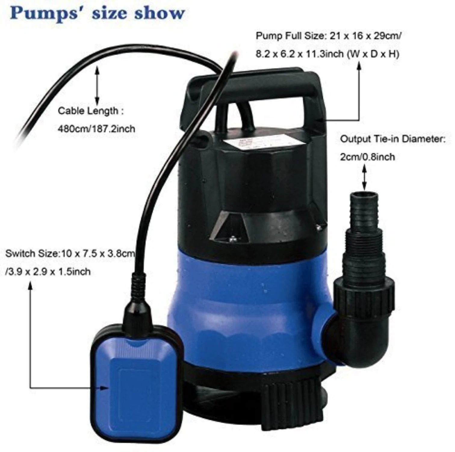 1/2 HP Submersible Sump Pump – 2000 GPH Dirty Water Pump SM10102 - Image 3
