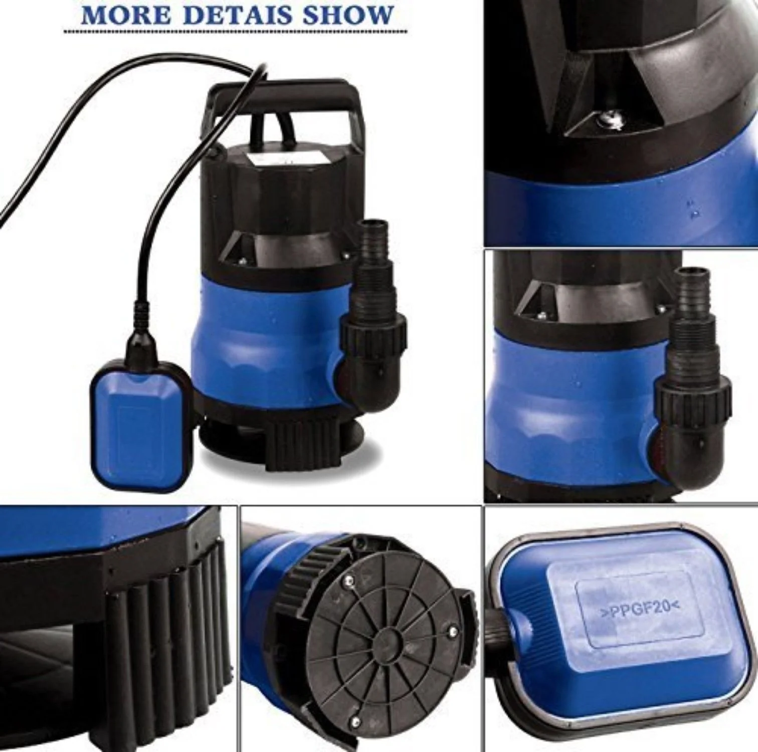 1/2 HP Submersible Sump Pump – 2000 GPH Dirty Water Pump SM10102 - Image 4