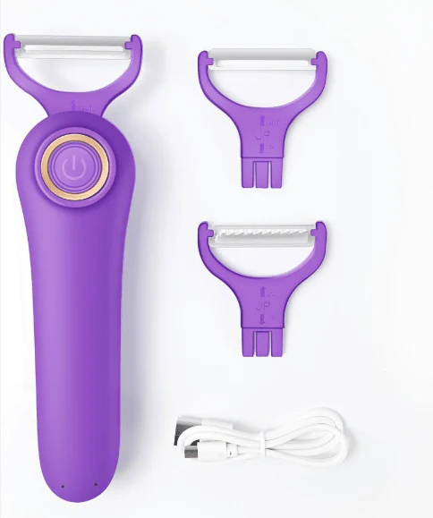 SUNHAIXIA 3 in 1 Electric Vegetable Peeler USB Rechargeable Automatic Fruit and Vegetable Peeler - Image 9