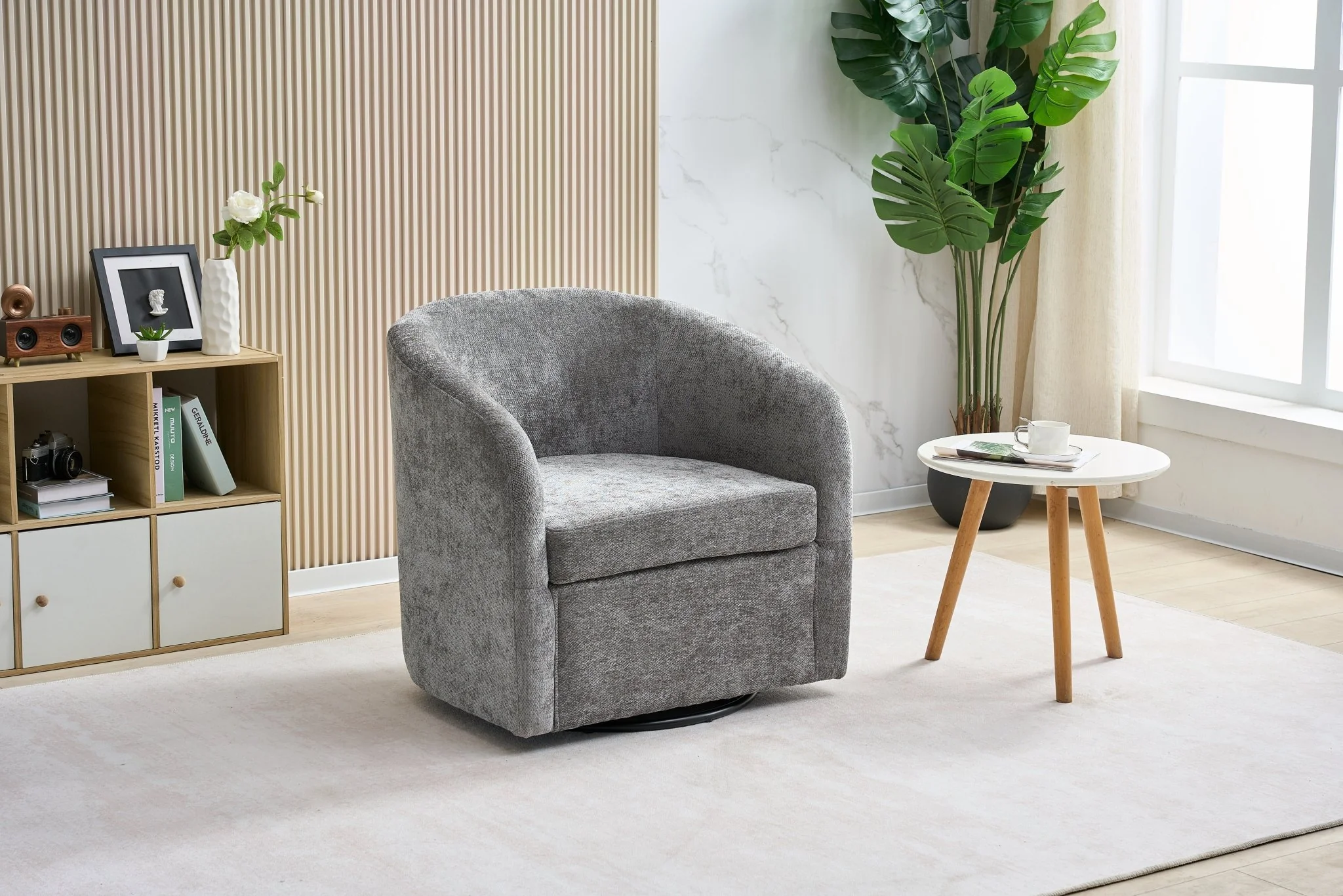 Swivel Barrel Accent Chair – Modern 360° Lounge Chair SQ7007 - Image 3