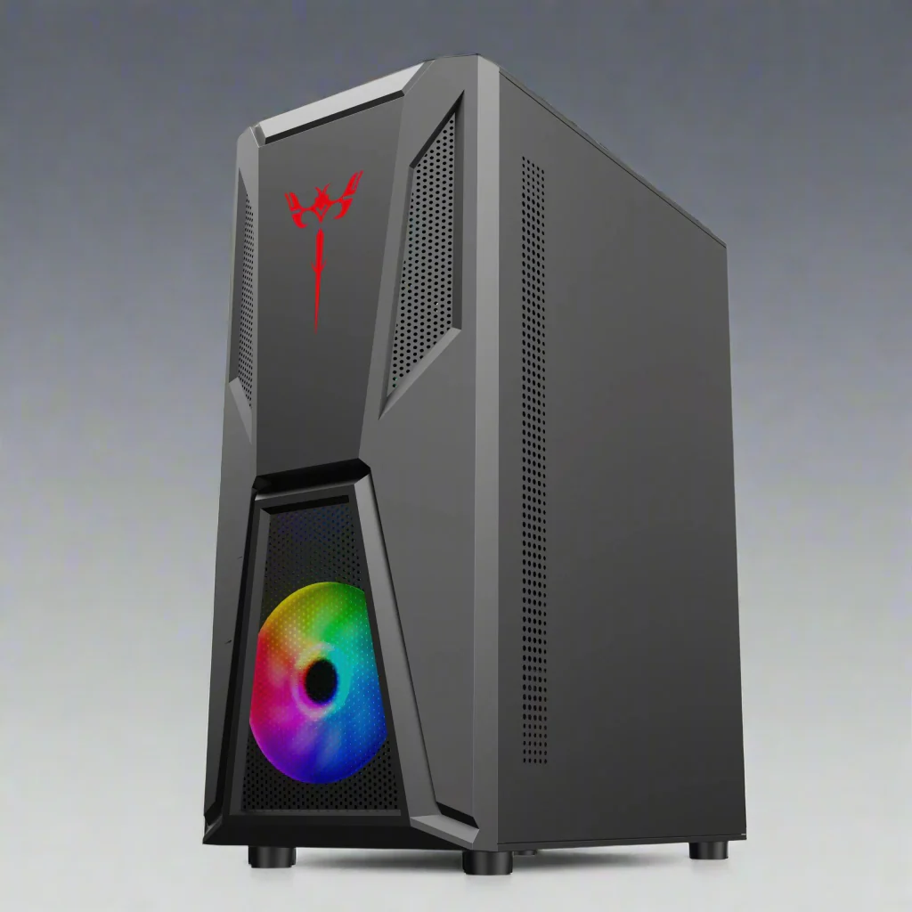 TANK Black ATX Mid Tower PC Case – Acrylic Side Panel, RGB Fan Support & High Compatibility - Image 12