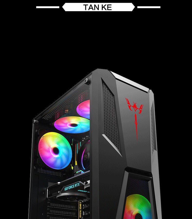 TANK Black ATX Mid Tower PC Case – Acrylic Side Panel, RGB Fan Support & High Compatibility - Image 7
