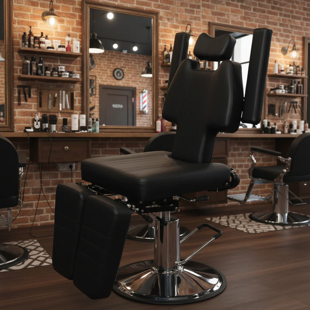 Tattoo Reclining Hydraulic Ink Chair – Adjustable Professional Salon Studio Bed | Black
