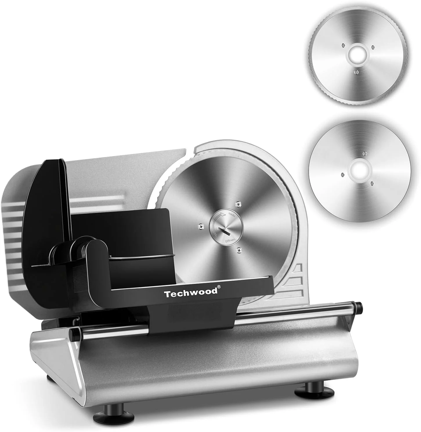Techwood 150W Electric Meat Slicer 7.5" Stainless Steel Blade – Deli Food Slicer Adjustable Thickness l735280000000