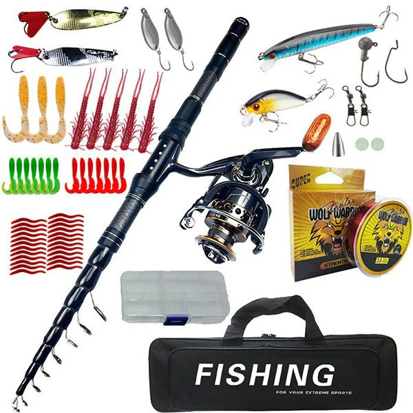 Telescopic Fishing Rod & Reel Combo Kit 5.9 ft 7.9 ft Full Starter Set SC065 SC023 SC023B - Image 3