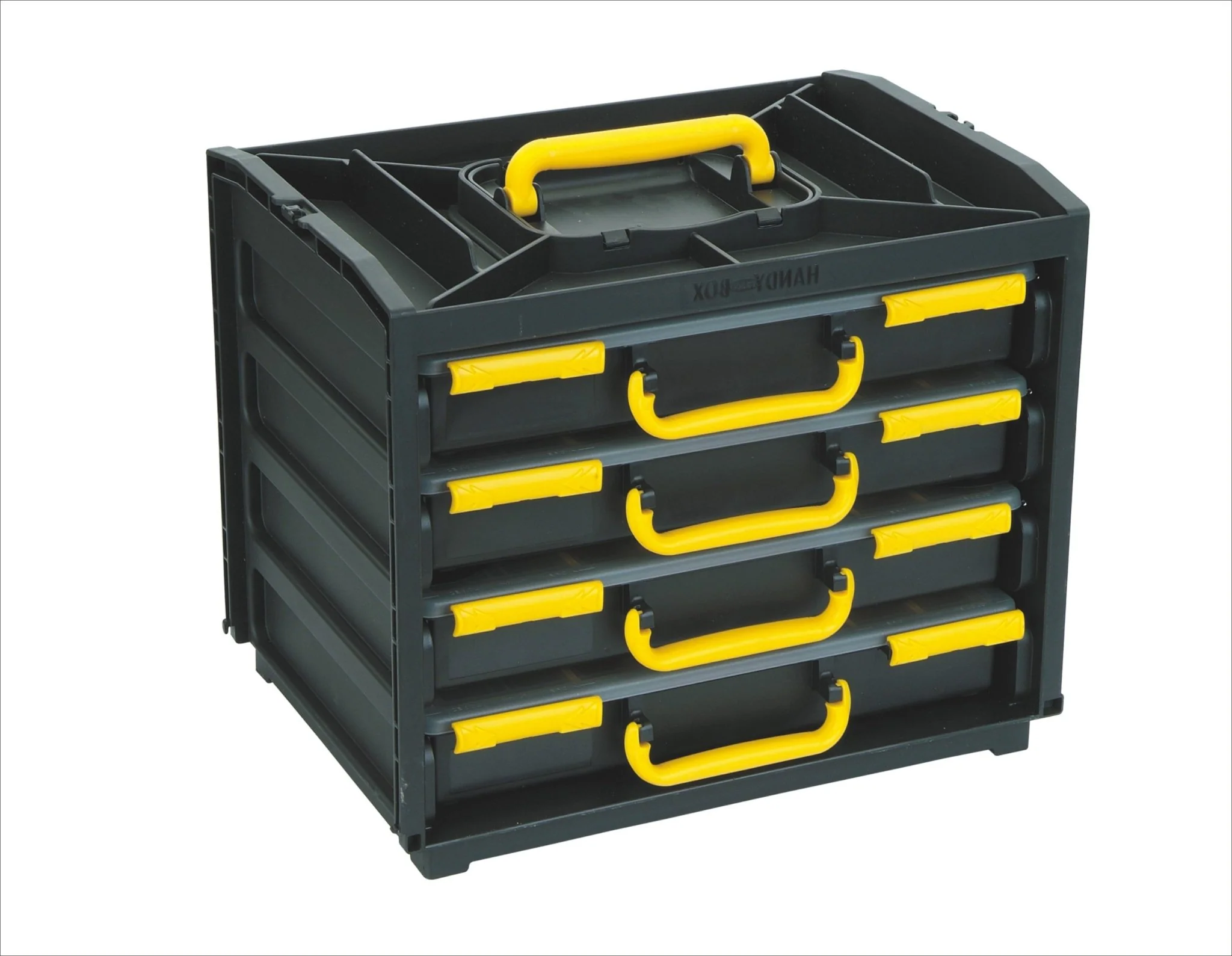 Tool Drawer Storage Cabinet with 4 Clear Plastic Parts Boxes – Durable Metal Frame Organizer MJ3133 - Image 2