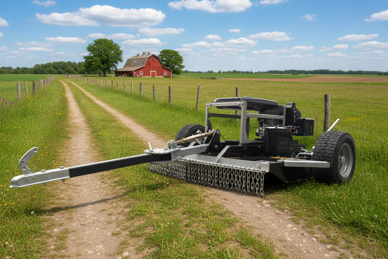 Tow-Behind ATV Rough Cut Mower Slasher 47 in Cutting Width with EPA Engine – TRC120