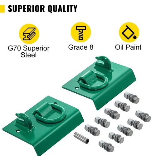 Tractor Bucket Tie-Down Kit – Bolt-On Grab Hooks, D-Rings, 4700 lbs Capacity | SKU: 523466 - Image 3