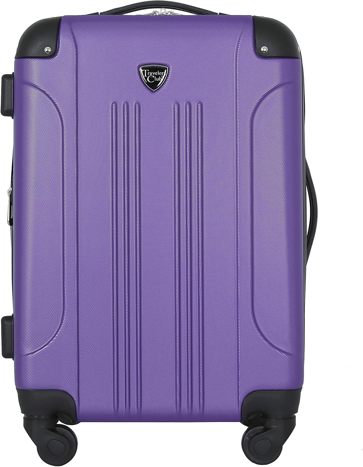Travelers Club 20" Chicago Expandable Spinner Carry-On Luggage Purple/Pink [color may vary], used, has scratches