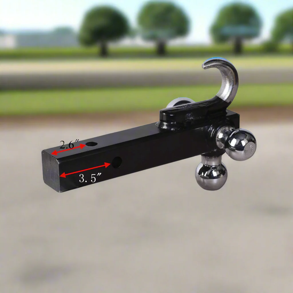 New Triple Ball Hitch with Hook – Fits 2" Receiver | 3 Ball Sizes for Versatile Towing – Model HB002 - Image 4