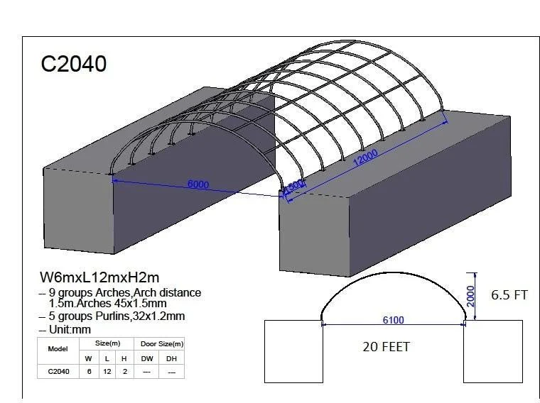 20x20, 20x40, 40x40 Truss Fabric Storage Buildings – Heavy-Duty Weatherproof Shelters - Image 4