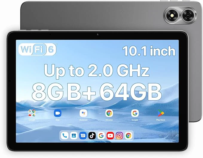 UMIDIGI G1 Tab 2025 10.1 Inch Tablet 8GB RAM 64GB Storage WiFi 6 6000mAh Grey