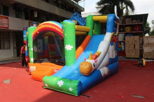 Unicorn Bouncy Castle & Slide Combo – 18 oz Vinyl with Blower | Model QB299 - Image 4