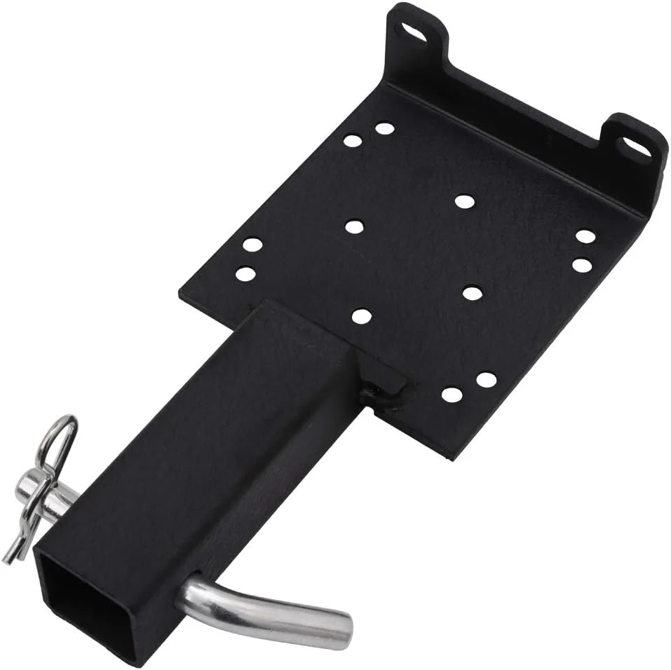 Universal 2 Hitch Winch Mount Plate for ATV UTV Truck Tractor – 3600 lb Capacity WMP01905