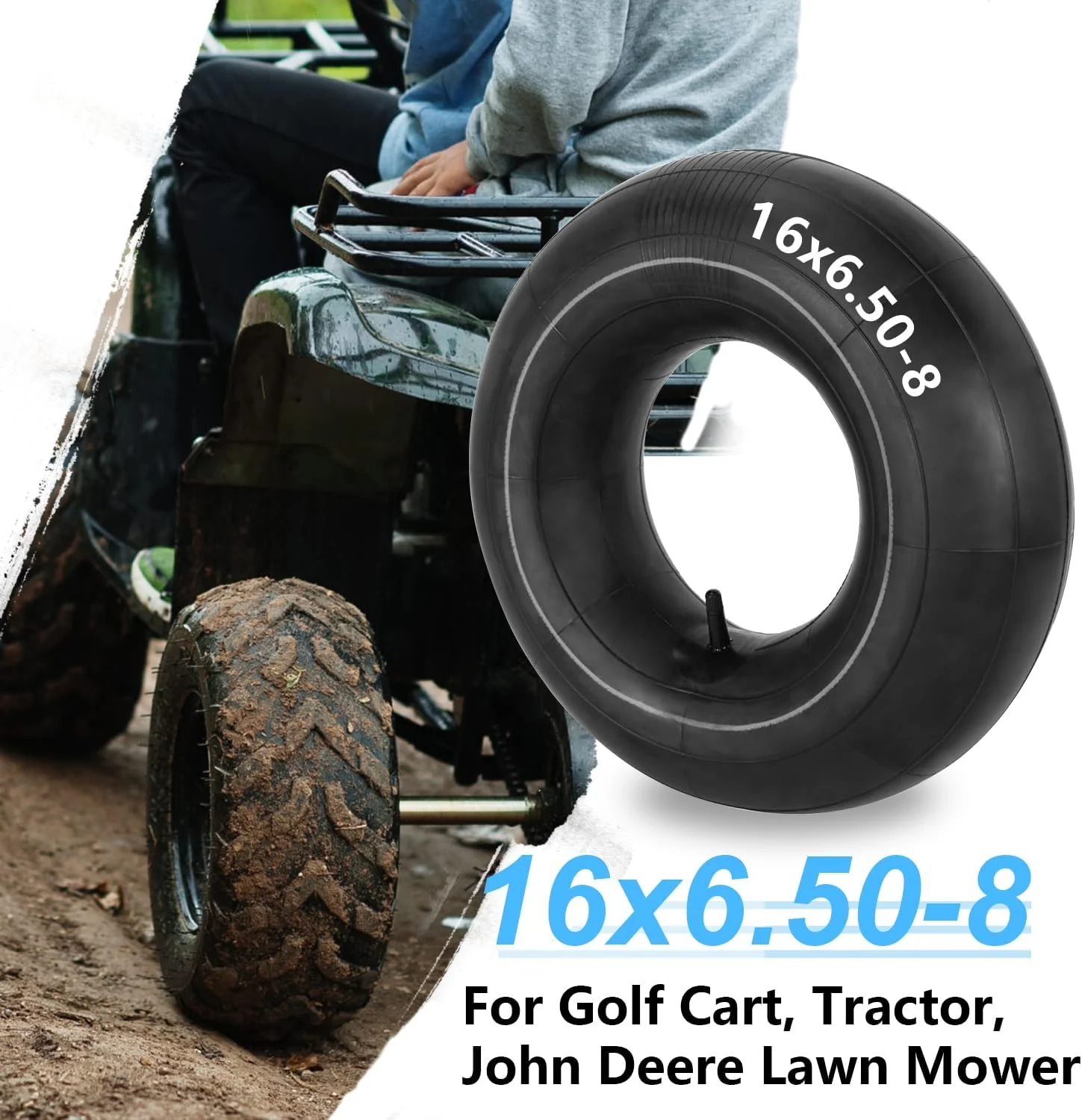 Universal Heavy-Duty Inner Tubes (2-Pack Sets) for Lawn Mowers, Garden Tractors, Carts & Equipment – Multiple Sizes & TR13/TR87 Valves - Image 3