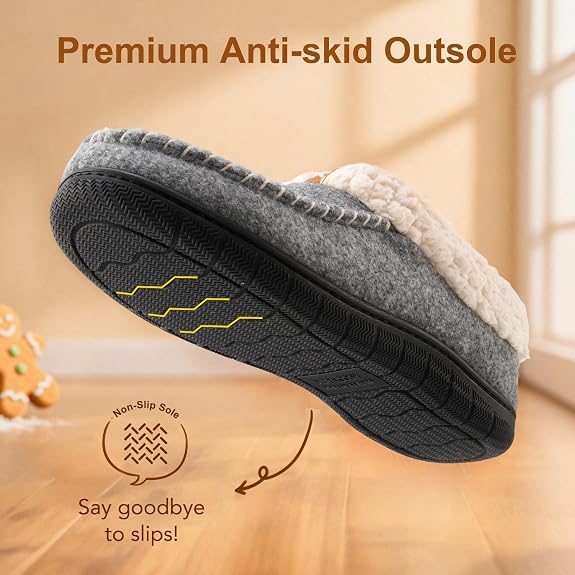 VeraCosy Women’s Memory Foam Moccasin Slippers – Cozy Non-Slip Indoor Outdoor House Shoes, Assorted Sizes and Colours - Image 2
