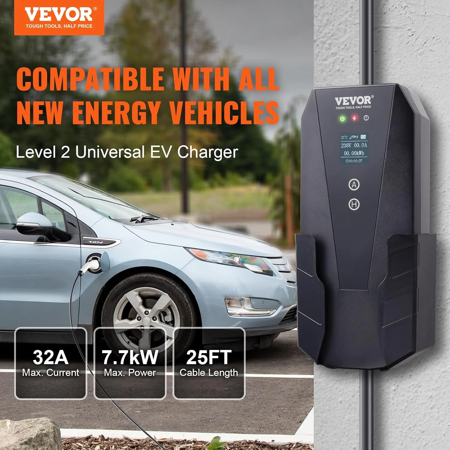 VEVOR 32A Level 2 Portable EV Charger - OPEN BOX - Image 3