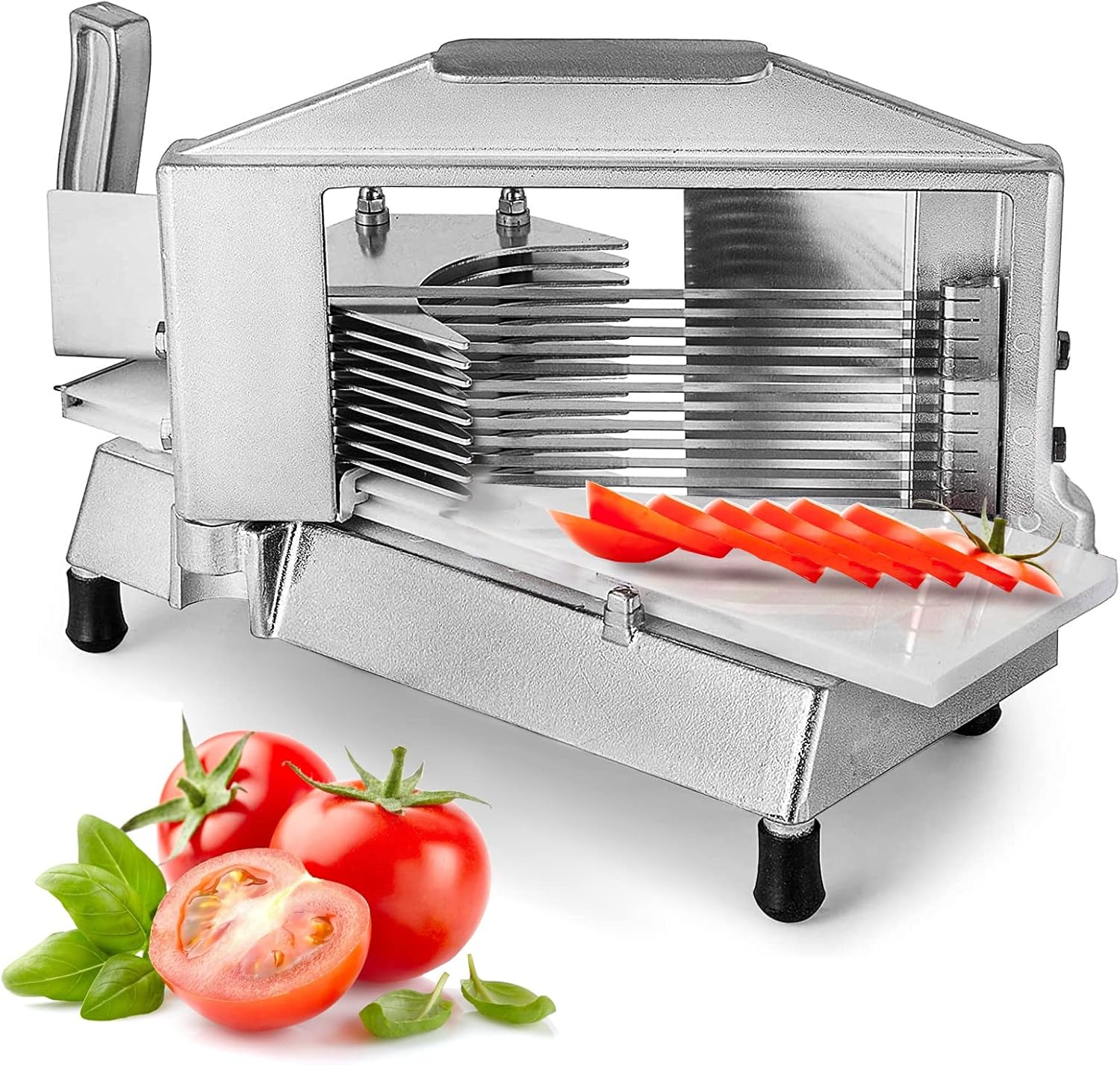 VEVOR Heavy Duty Tomato Cutter, Non-slip Manual Slicer Machine, for Tomatoes, Cucumbers, Bananas. Model: AY450-3